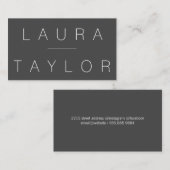 専門的に洗練された灰色 名刺 (正面/裏面)