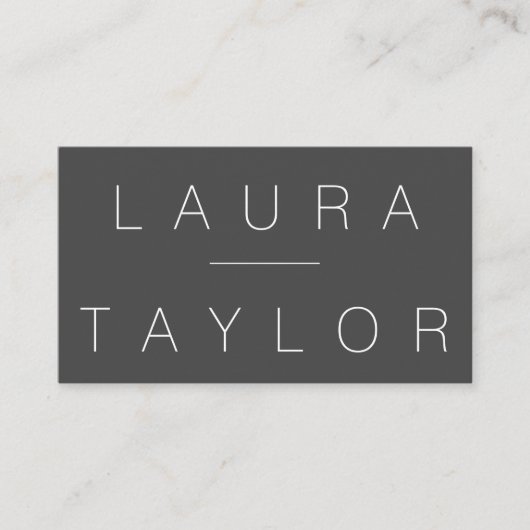 専門的に洗練された灰色 名刺 (正面)