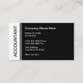 専門的に設計された会計士 名刺 (正面)