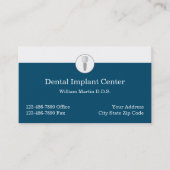 専門的に設計された歯科用インプラント歯科 名刺 (正面)