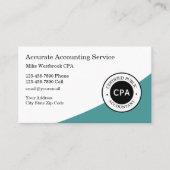 専門的に設計されたCPA会計士 名刺 (正面)