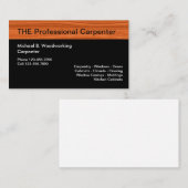 専門的に設計されている大工 名刺 (正面/裏面)