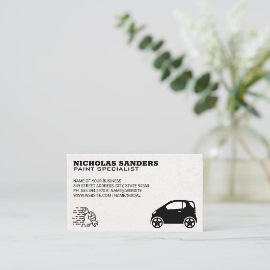 専門絵を描者 | 車のロ頭が切れるゴ 名刺 (スタンド正面)