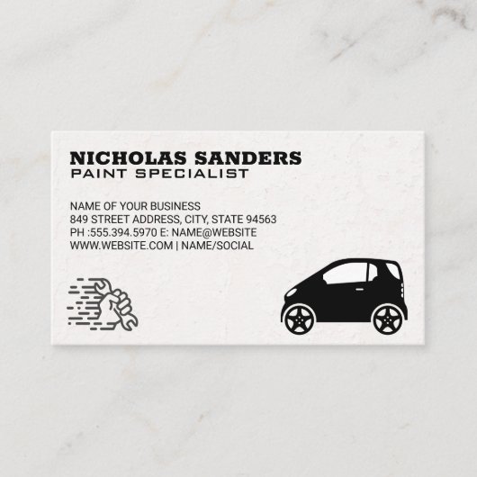 専門絵を描者 | 車のロ頭が切れるゴ 名刺 (正面)