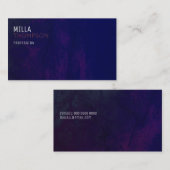 専門職のためのモダンな濃紺の名刺 名刺 (正面/裏面)