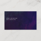 専門職のためのモダンな濃紺の名刺 名刺 (裏面)