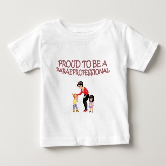 専門職補助員があること誇りを持った ベビーTシャツ (正面)