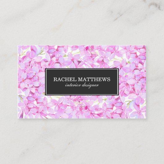専門薄紫のライラック 名刺 (正面)