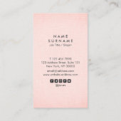 専門赤面のリネン最小主義の垂直をきれいにして下さい 名刺 (裏面)