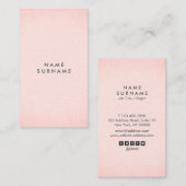 専門赤面のリネン最小主義の垂直をきれいにして下さい 名刺 (正面/裏面)