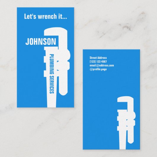 専門鉛管工のスタイルを立てて下さい 名刺 (正面/裏面)