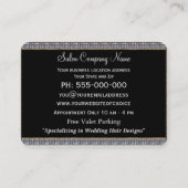 専門Châteauの王室のな二重はさみ 名刺 (裏面)