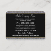 専門Châteauの王室のな二重はさみ 名刺 (裏面)