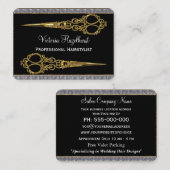 専門Châteauの王室のな二重はさみ 名刺 (正面/裏面)