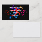 専門DJのサービス業カード 名刺 (正面/裏面)