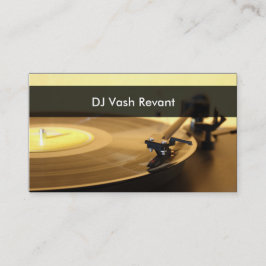専門DJのヴィンテージのターンテーブル 名刺
