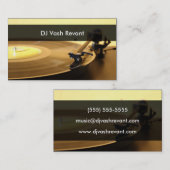 専門DJのヴィンテージのターンテーブル 名刺 (正面/裏面)