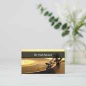 専門DJのヴィンテージのターンテーブル 名刺 (スタンド正面)