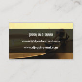 専門DJのヴィンテージのターンテーブル 名刺 (裏面)