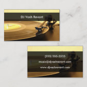 専門DJのヴィンテージのターンテーブル 名刺 (正面/裏面)