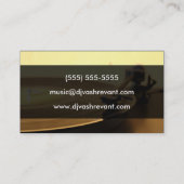 専門DJのヴィンテージのターンテーブル 名刺 (裏面)