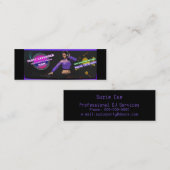 専門DJサービスパーティーの名刺 スキニー名刺 (正面/裏面)