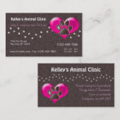 専門U動物サービス博士の一突き色 名刺 (正面/裏面)