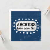 射手のおもしろいグリーティングカードの数が増える カード (正面/裏面インサイチュ)