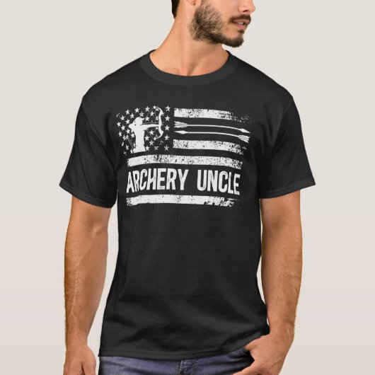 射手の弓の叔父の米国旗 Tシャツ (正面)