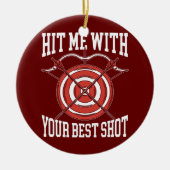 射手の弓最高の矢で撃て セラミックオーナメント (正面)