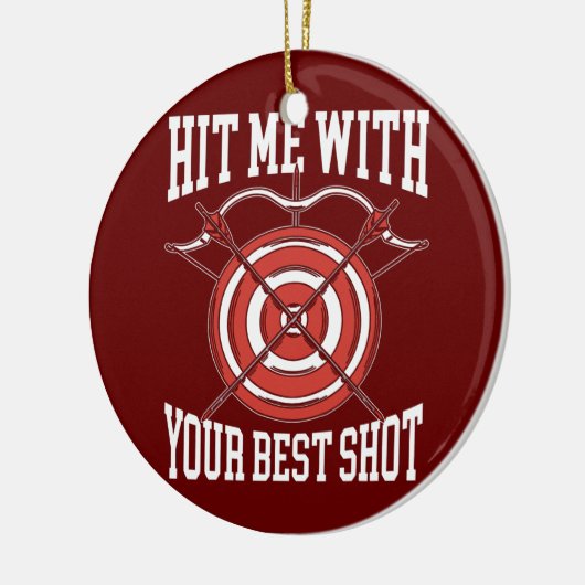 射手の弓最高の矢で撃て セラミックオーナメント (左)