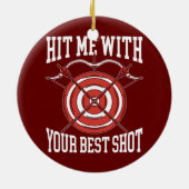 射手の弓最高の矢で撃て セラミックオーナメント (裏面)