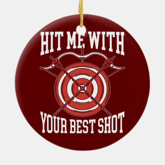 射手の弓最高の矢で撃て セラミックオーナメント (裏面)