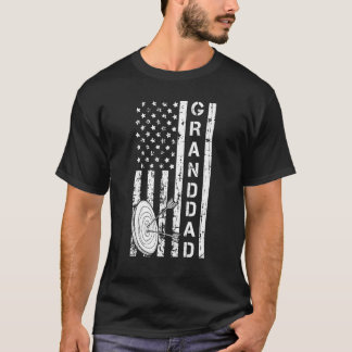 射手アメリカ国旗の弓矢ターゲット矢印ボウマン弓Gr Tシャツ