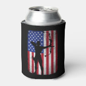 射手ハンターのためのアメリカ国旗のアーチェリー 缶クーラー (缶正面)
