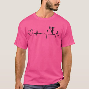 射手ハートビートアーチェリー弓矢ハートビー Tシャツ