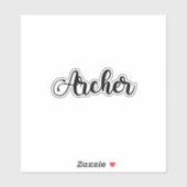 射手名 – 手書き書 シール (シート)