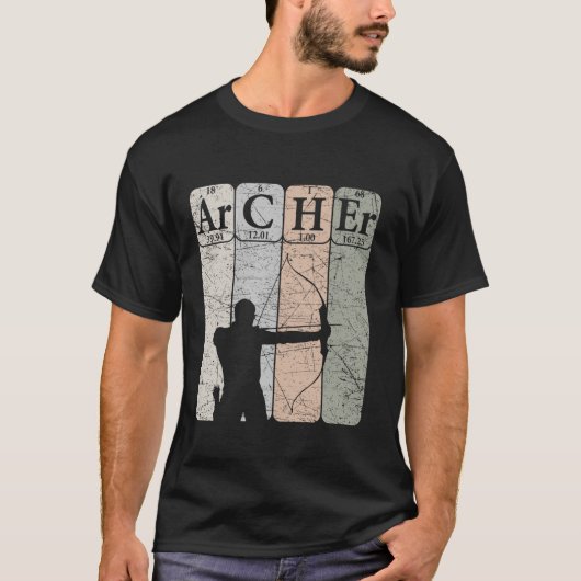 射手周期表要素弓矢狩り弓矢 Tシャツ (正面)