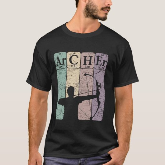 射手周期表要素弓矢狩り弓矢 Tシャツ (正面)