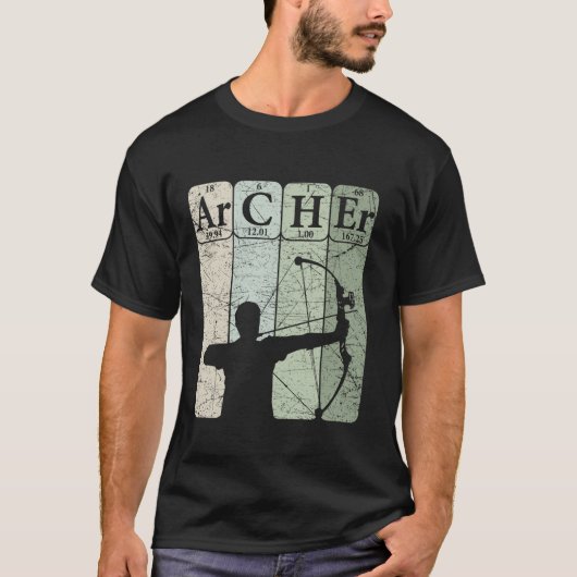 射手周期表要素弓矢狩り弓矢 Tシャツ (正面)