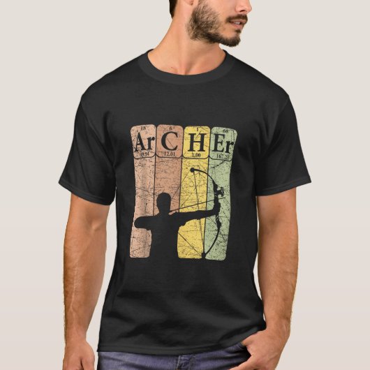 射手周期表要素弓矢狩り弓矢 Tシャツ (正面)