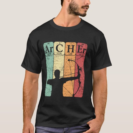 射手周期表要素弓矢狩り弓矢 Tシャツ (正面)
