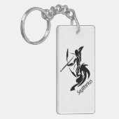 射手座のシンボルとサイン キーホルダー (正面左)