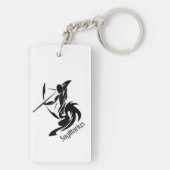 射手座のシンボルとサイン キーホルダー (裏面)