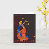 射手座のノート カード (黄色い花)