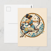 射手座の女神の誕生日占星術 ポストカード (正面/裏面)