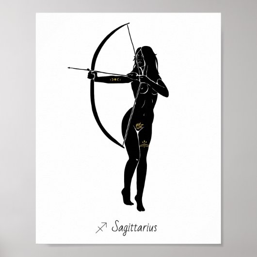 射手座の女神、宇宙の射手の芸術 ポスター (正面)