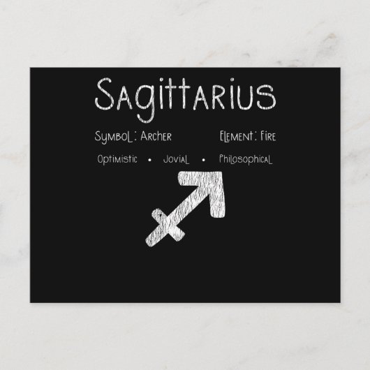 射手座の射手のシンボル占星術の誕生日ギフト ポストカード (正面)