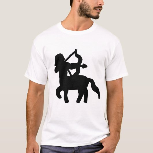 射手座の射手の星座アイコン - 大胆なアイデンティティアート Tシャツ (正面)