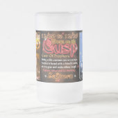 射手座の山羊座の(占星術の)十二宮図の高いガラス フロストグラスビールジョッキ (中央)